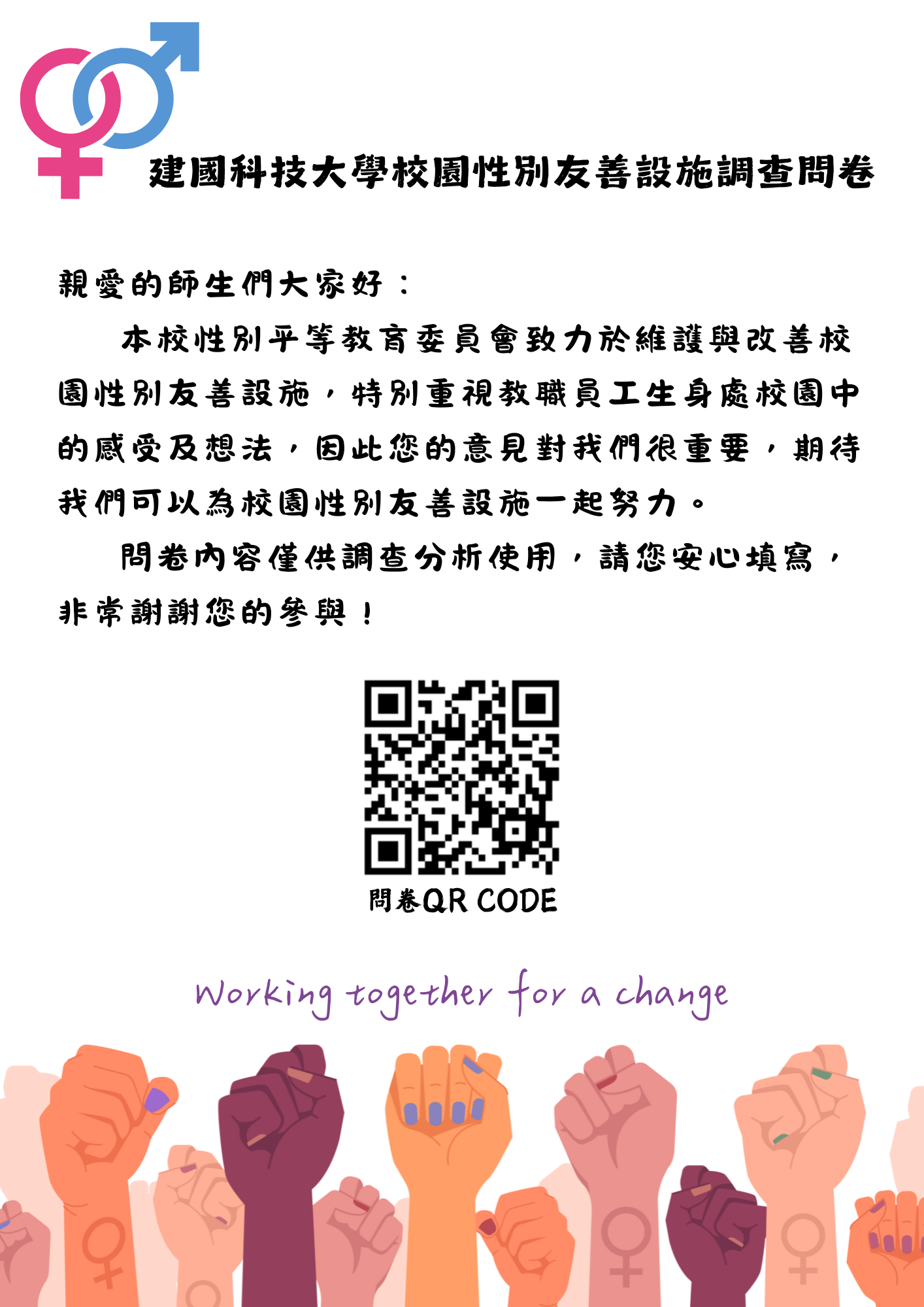 建國科技大學性別友善設施問卷調查